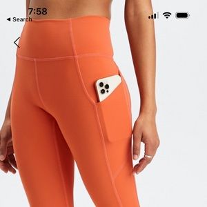 Fabletics Oasis PureLuxe High-waisted 7/8 legging. XXS Burnt Ochre